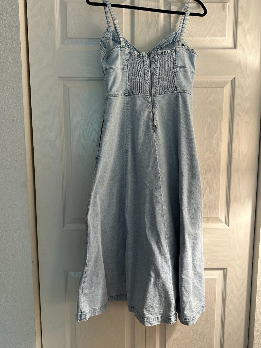 Gap Denim Seamed Corset Maxi Dress M - Picture 7 of 8